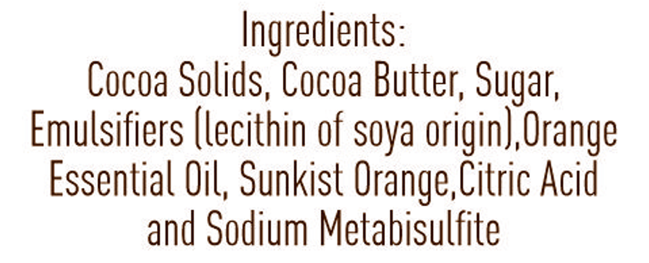 Orange bloom dark chocolate bar 80gm