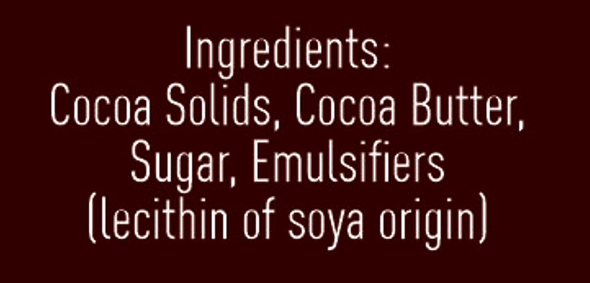 Intense 60% dark chocolate bar 80gm