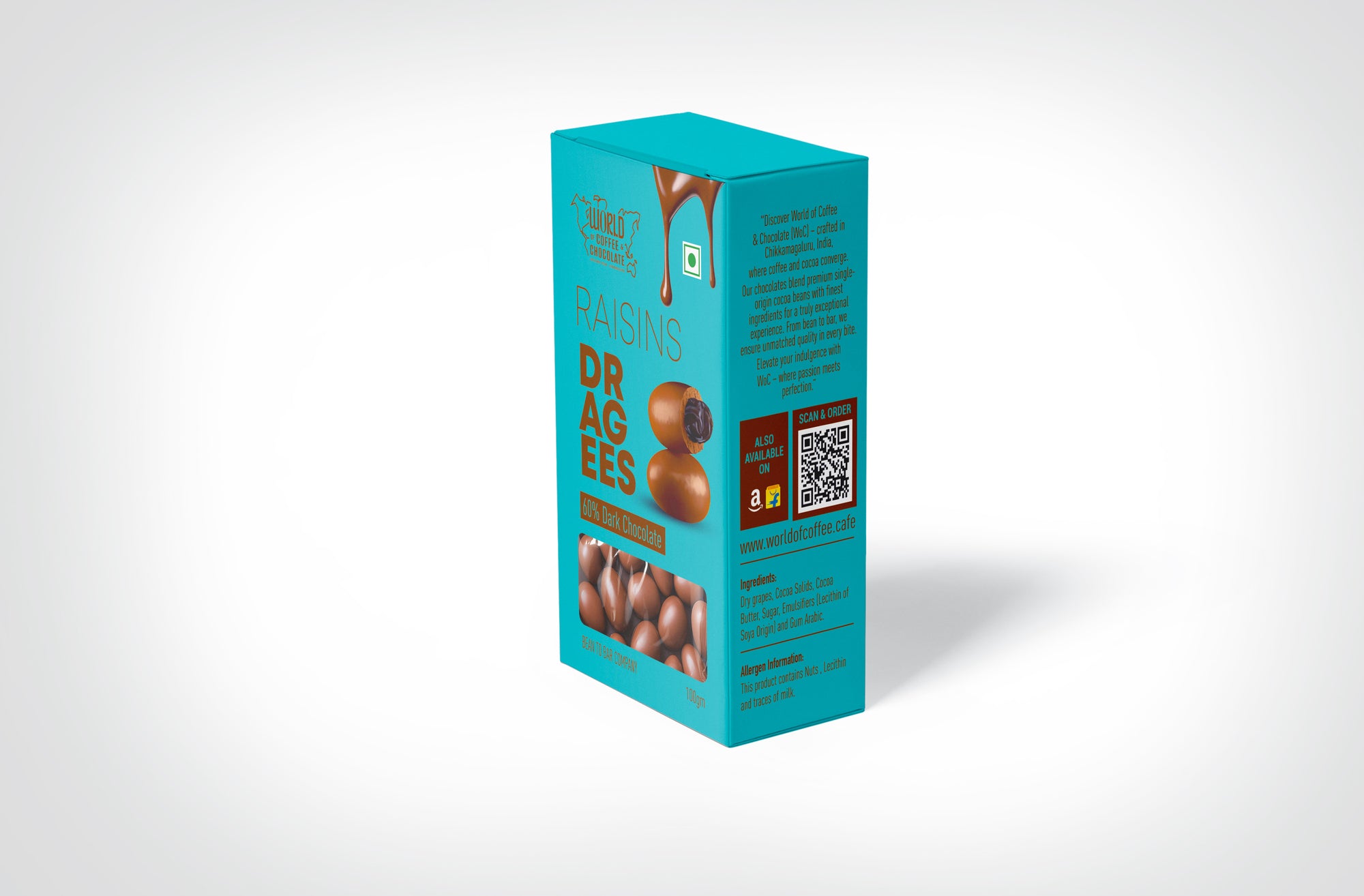 Raisins dragee chocolate box 90gm