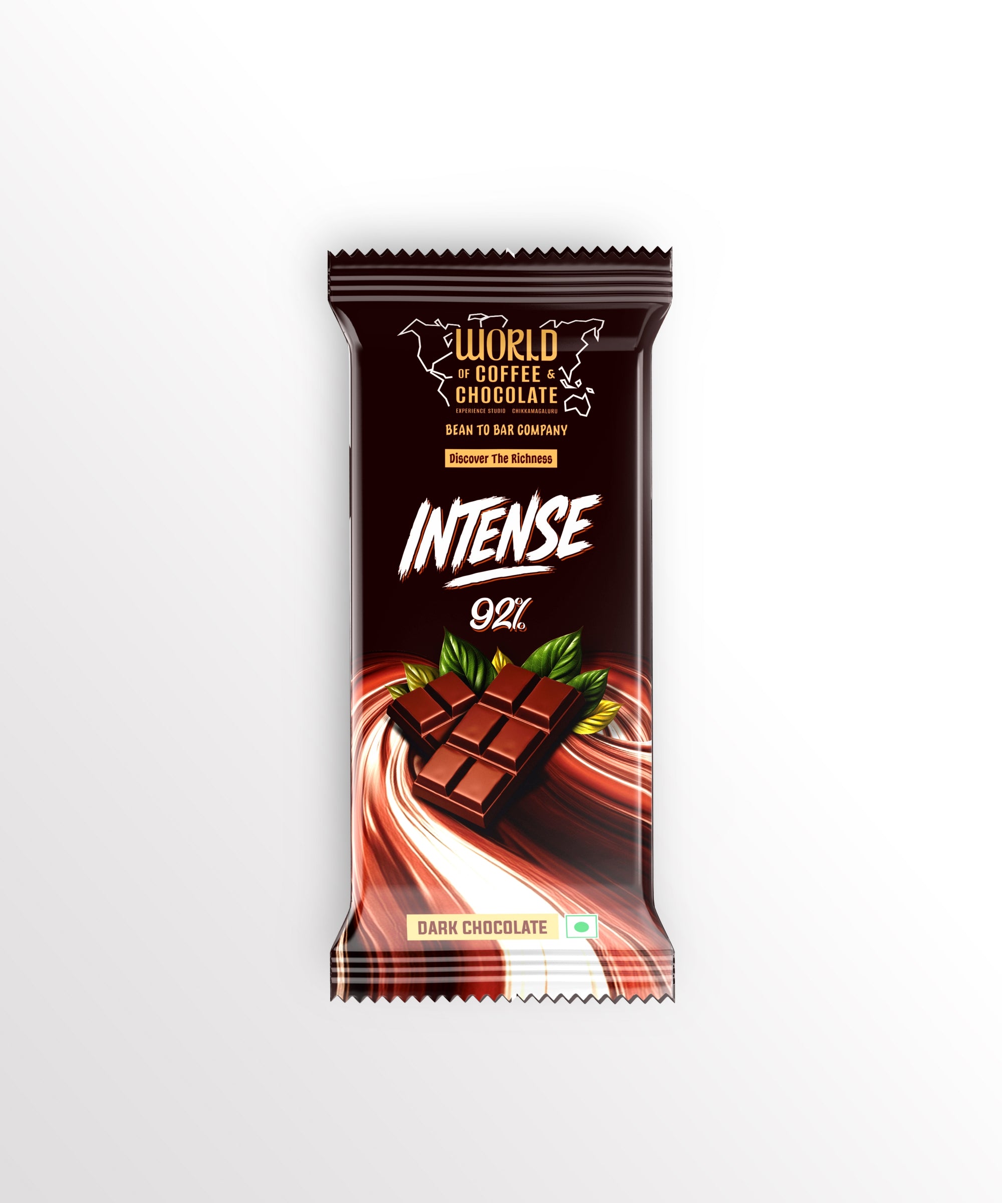 Intense 92% dark chocolate bar 80gm