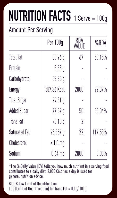 Intense 60% dark chocolate bar 80gm