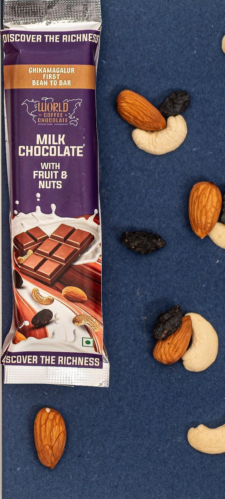 Milk fruits and nut chocolate bar (30gm × 3)